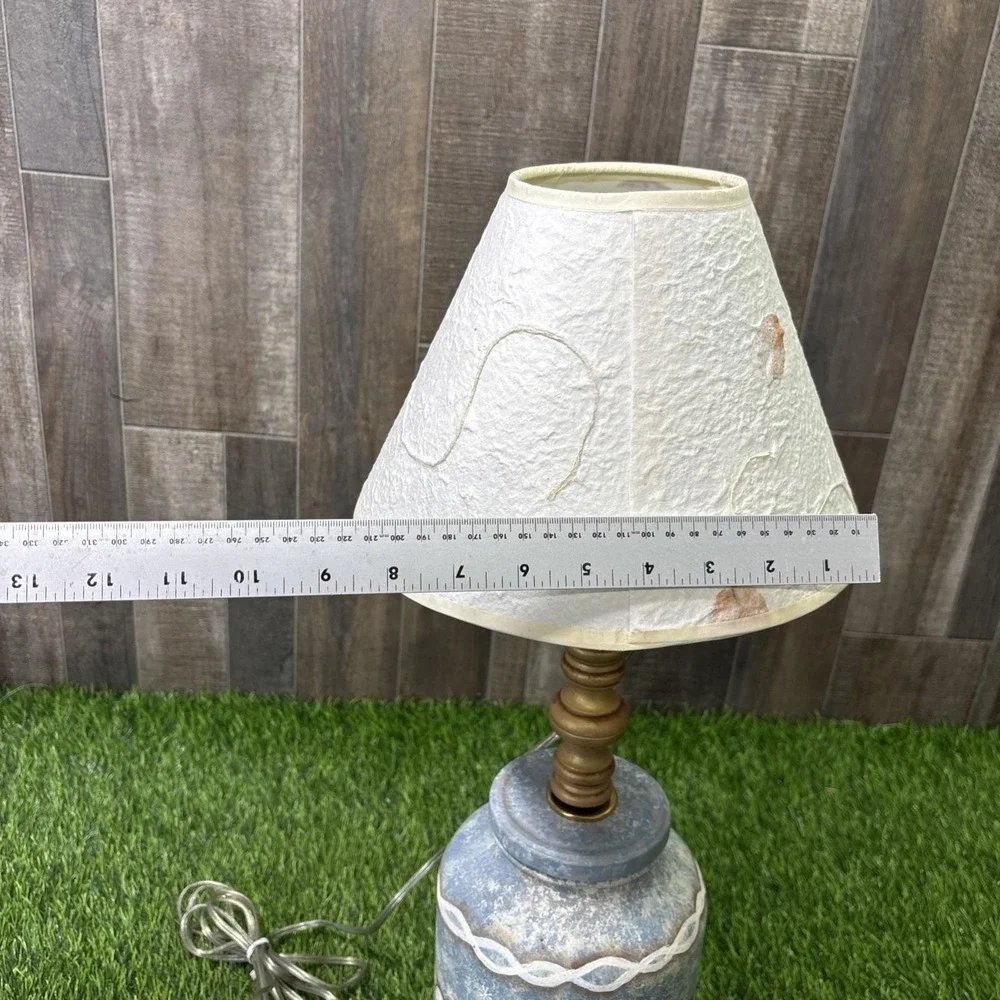 Handmade Folk Art Angel Lamp Rustic Painted Jar Christmas Decor